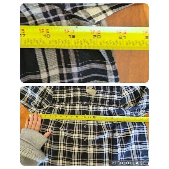 J. Crew Ruffleneck Popover NWT NEW Small Flannel Cotton-Blend Berkshire Plaid - Picture 7 of 9